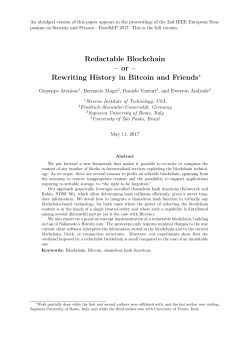 Rewriting History in Bitcoin and Friends