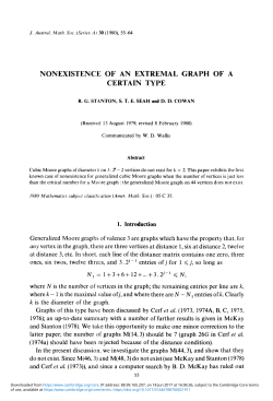 Nonexistence of an extremal graph of a certain type