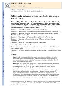 AMPA receptor antibodies in limbic encephalitis alter synaptic