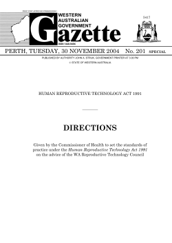 Human Reproductive Technology Act Directions 2004