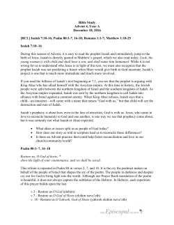 Bible Study for Advent 4(A)