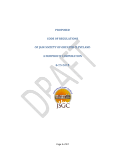 JSGC Proposed Code of Regulations