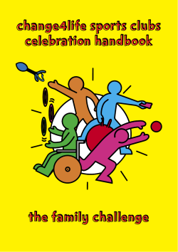 Change4Life Sports Clubs Celebration Handbook Change4Life