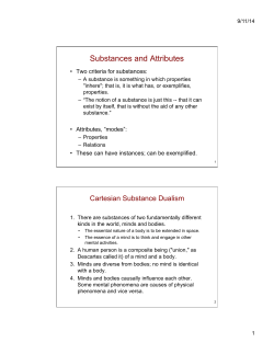 Substances and Attributes