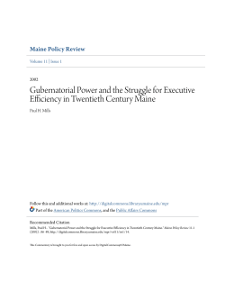 Gubernatorial Power and the Struggle for Executive Efficiency in