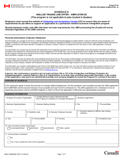schedule d -skilled trades job offer &ndash; employer #2