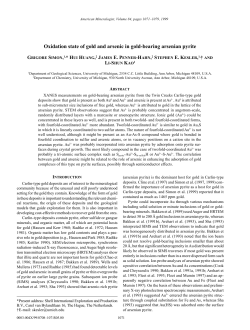 Oxidation state of gold and arsenic in gold