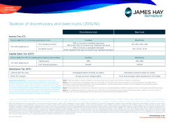 Taxation of discretionary and bare trusts (2015/16)