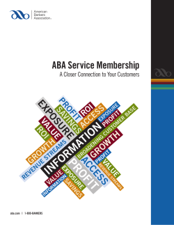ABA Service Membership - American Bankers Association