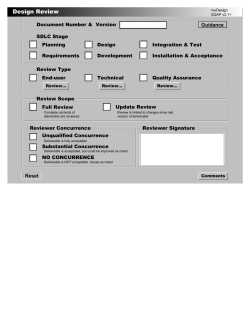 Design Document Review Form
