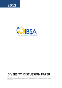 Diversity discussion paper