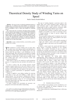 Theoretical Density Study of Winding Yarns on Spool