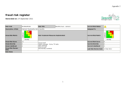fraud risk register - Meetings, agendas, and minutes