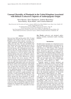 Unusual Mortality of Pinnipeds in the United Kingdom Associated