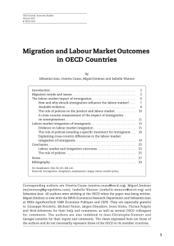 Migration and Labour Market Outcomes in OECD