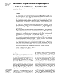 Evolutionary responses to harvesting in ungulates