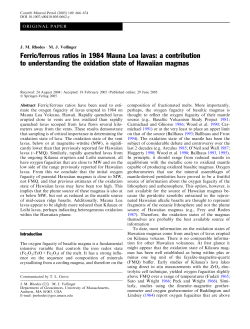 Ferric/ferrous ratios in 1984 Mauna Loa lavas