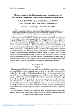 Measurement of fat thickness in man