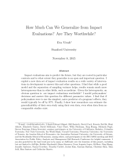 How Much Can We Generalize from Impact Evaluations