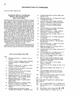 International Tables for Crystallography. Volume A