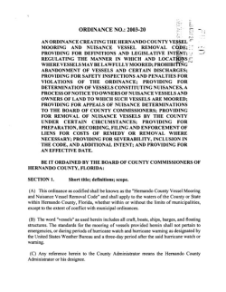 ordinance no.: 2003-20 - Hernando Clerk of Circuit Court