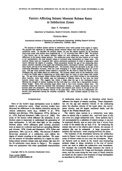 Factors Affecting Seismic Moment Release Rates in Subduction Zones