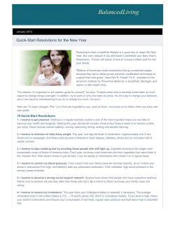 Quick-Start Resolutions for the New Year