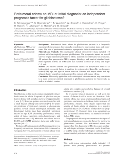 Peritumoral edema on MRI at initial diagnosis: an