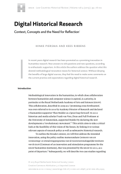 Digital Historical Research