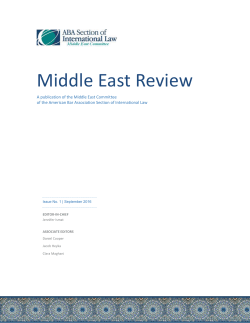 Middle East Review - American Bar Association