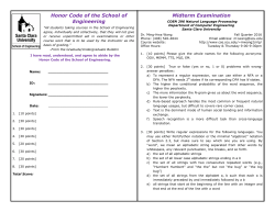 Old Midterm Examination - cse.scu.edu