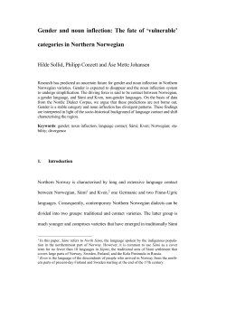 Gender and noun inflection: The fate of `vulnerable