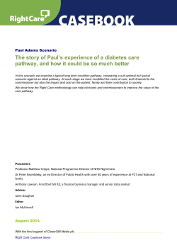 Diabetes care pathway
