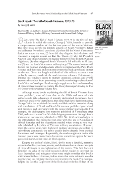 Black April: The Fall of South Vietnam, 1973-75