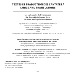 textes et traduction des cantates / lyrics and translations