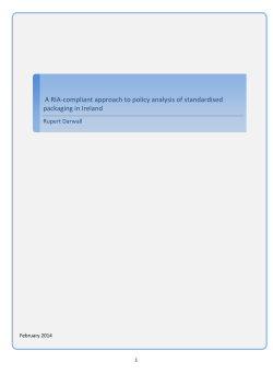 A RIA-compliant approach to policy analysis of standardised