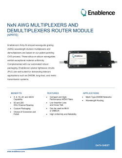 NxN AWG MULTIPLEXERS AND DEMULTIPLEXERS