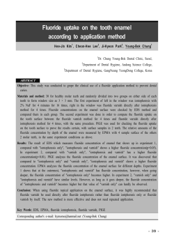 Fluoride uptake on the tooth enamel according to application method