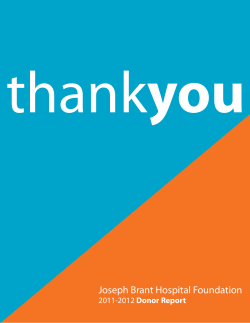 2011-2012 Annual Donor Impact Report