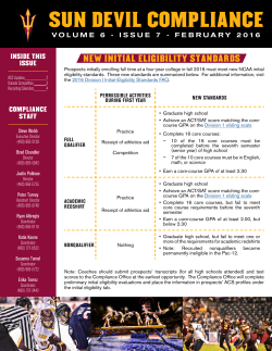 February 2016 - Sun Devil Compliance