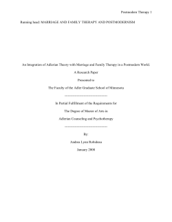 Postmodern Therapy 1 Running head