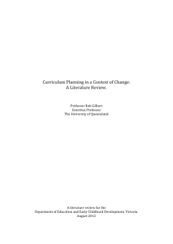 Curriculum Planning in a Context of Change