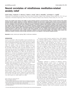 Neural correlates of mindfulness meditation