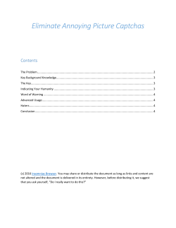 Eliminate Annoying Picture Captchas