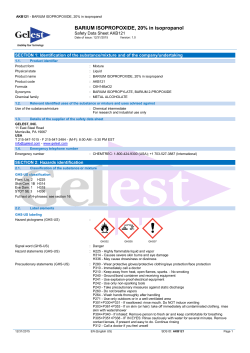 BARIUM ISOPROPOXIDE, 20% in isopropanol