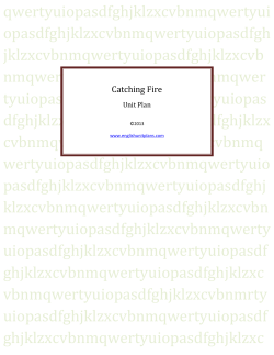 Catching Fire - English Unit Plans