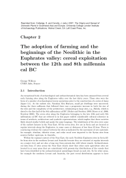 The adoption of farming and the beginnings of the Neolithic in the