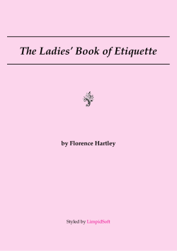 The Ladies` Book of Etiquette