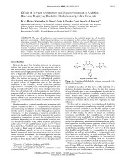 Effects of Polymer Architecture and Nanoenvironment in Acylation