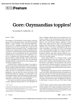 Gore: Ozymandias topples!